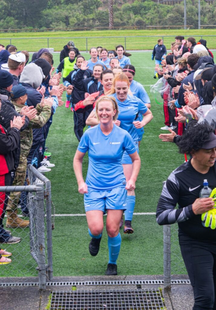 NZ Van Lines Support the RNZAF Women’s Football Team entering field